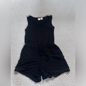 Black cotton Romper